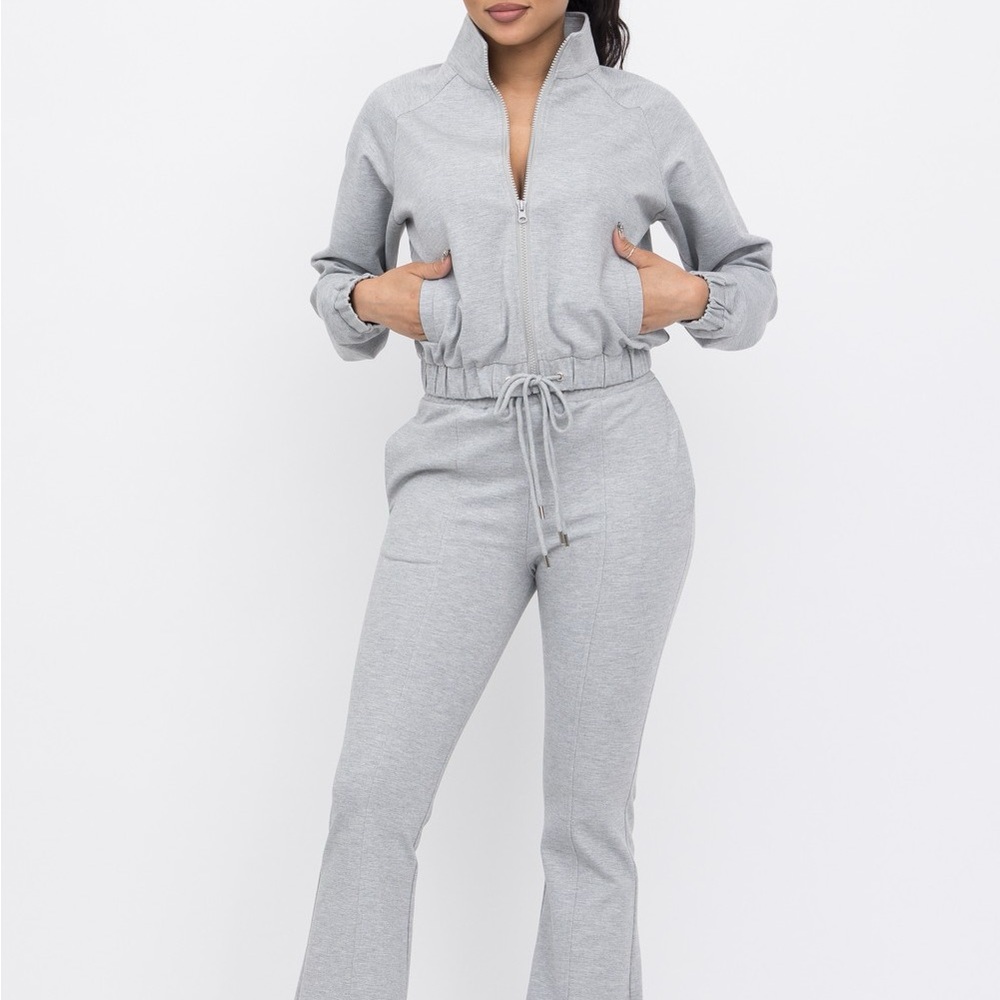 Grey track suit set